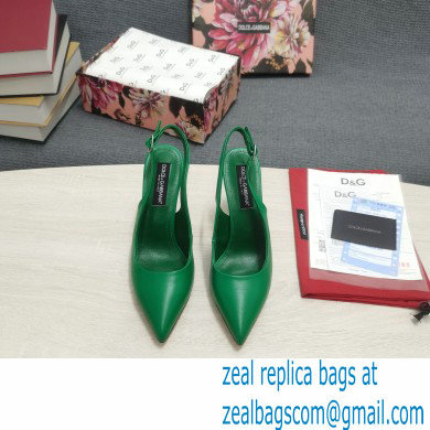 Dolce  &  Gabbana Heel 10.5cm Slingbacks Green with DG Heel 2022